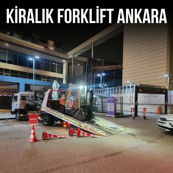 Öveçler bölgesinde günlük forklift kiralama hizmeti sunan forklift aracı